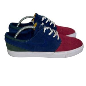 Nike SB Zoom Stefan Janoski Yacht Club Suede Sneakers SZ 10.5 Red Green Blue